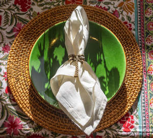BRASS NAPKIN RING | PALM TREE