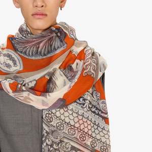 Scarves: ARCHIVES Scarf- ORANGE by Inouï Edition