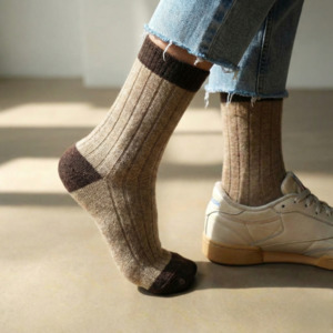 All: KLUE Merino Socks | Caramel & Brown