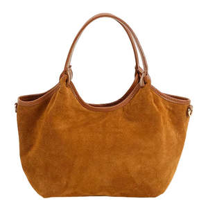 HECTOR Suede Bag | Camel Small