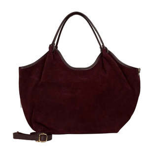 HECTOR Suede Bag | Plum Small