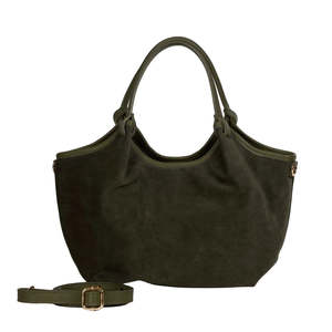 HECTOR Suede Bag | Khaki Small