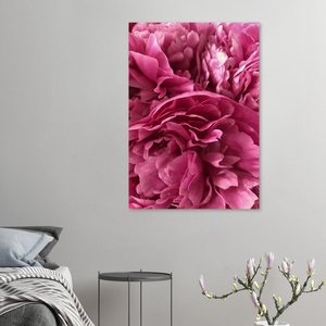 Products: Pink Peonies Wood Prints - Custom Wallpaper for Interiors by AT Home