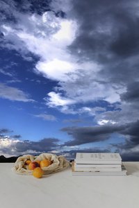 Products: Cloudy Skies, Hawkes Bay Wall Mural - Art Prints & Wall Murals by Annabel Taylor Home