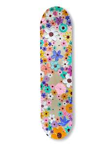 October 2022 Art: Floral skateboard