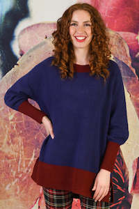 Cardis Jumpers: Skylar Sweater - Blue Ruby | SALE