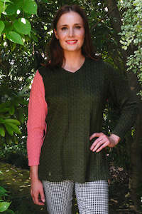 Cardis Jumpers: Lacey Lola Top - Petal Forest | SALE