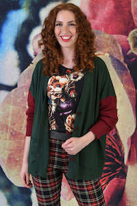 Cardis Jumpers: Freddie Cashmere Cotton Cardi - Forest | SALE