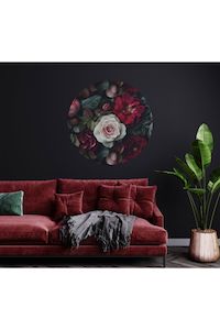 Circle Mural - Winter Rose