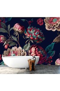 Wall Art: Ataahua Floral Mural Wallpaper - 2.7m x 3m