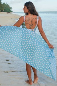 Cotton Wrap - Teal Spot