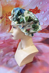 Scarves Hats: AS Shower Cap - Hydrangea Bunches