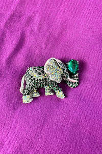 Elephant Jewel Brooch