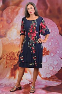 Floral Dresses: Pleat Me Juliet Dress - Rose