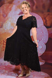 Lace Dresses: Moon Light Lace Dress - Black