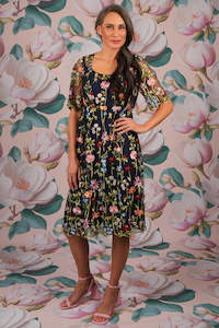 Lace Dresses: Nicole Bambi Dress - Navy | SALE