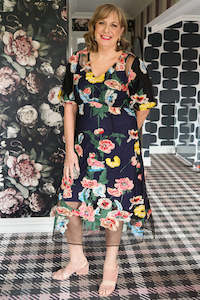 Lace Dresses: Loveable Dress - Black Floral | SALE