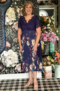 Lace Dresses: Talor Moon Dress - Indigo Violet | SALE