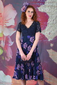 Lace Dresses: Talor Moon Dress - Navy