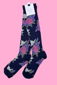 AS Compression Sock - Navy Botanica