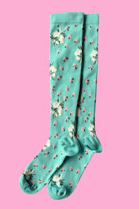 Footwear: AS Compression Sock - Vintage Aqua