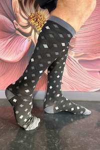 Unisex Compression Socks - Harlequin Diamonds