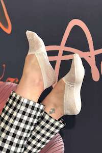 Footwear: Marley Lace Sockettes - White | PRE ORDER EARLY OCTOBER