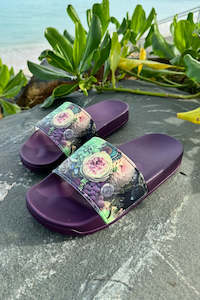 Footwear: Antique Peony Slides - SALE