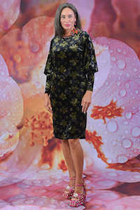 Velvet Collection: Amber Velvet Dress - Olive | SALE