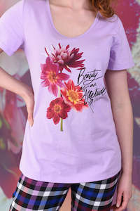 T Shirts: Beauty Is An Attitude Tee - Lilac - SALE