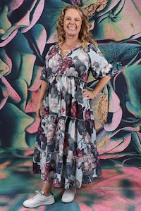 Cotton Dresses: Jasmine Bloom Dress - Roses Of Eden