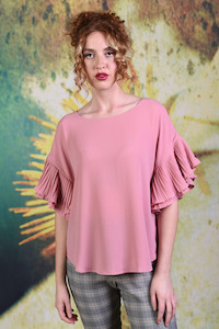 Annah Stretton Sale 2021: Dayna Top - Plain Pink | SALE