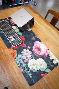 Wholesler Availability: Computer Desk Mat - Midnight Floral Waltz