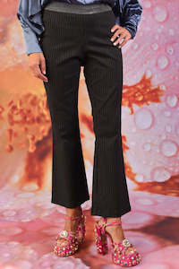 99 And Under Sale: Vita Aura Flare Pant - Pinstripe | SALE