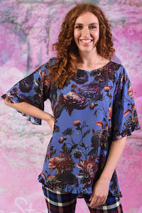 Rica Molly Top - Navy Love Birds | SALE