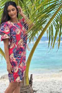 Edward Bear Young Girls Collection: Kennedy Dress - Love Birds Coral - SALE