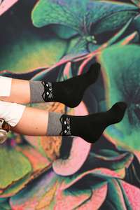 Cosy Blend Cat Socks - Includes Wool - Storm - Multi Pack Of 3