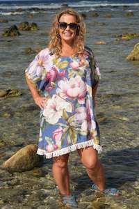 Annahs Summer Essentials: AS Towel Poncho - Magnolia Festive