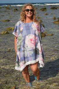 AS Towel Poncho - Blue Cactus Rose