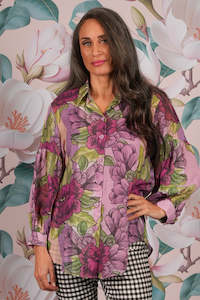 As Tops Shirts: Popo Linen Shirt - Garden Stripe | SALE