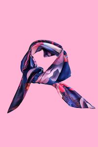 Gifts Under 50: AS Square Neck Scarf - Navy Peony