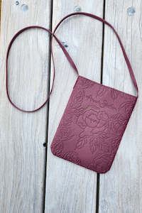 Gifts Under 50: AS Embossed Cross Body Bag - Wine