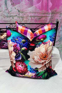 Sale Accessories: AS Reversible Euro Pillow Case - Dark Peonies - SALE