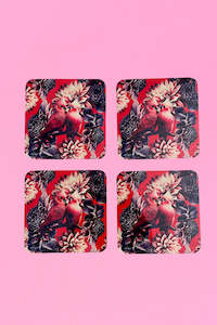 AS Square Coaster - Set of 4 - Love Birds | SALE