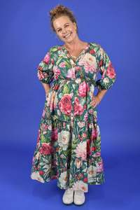 Jasmine Bloom Dress - Forest Flourish