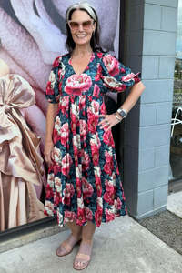 Gloria Dress - Vintage Peonies