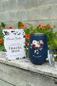 Insulated Travel Mug - Midnight Bloom