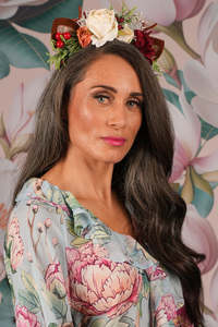 Annah Stretton Christmas Clothing: Festive Fern Headband - Cream