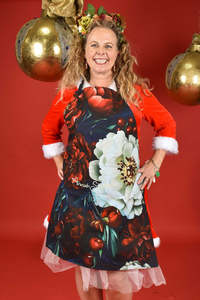 AS Apron - Navy Merry Bloom