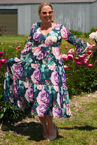 Floral Dresses: Magic Dress - Navy Reverie